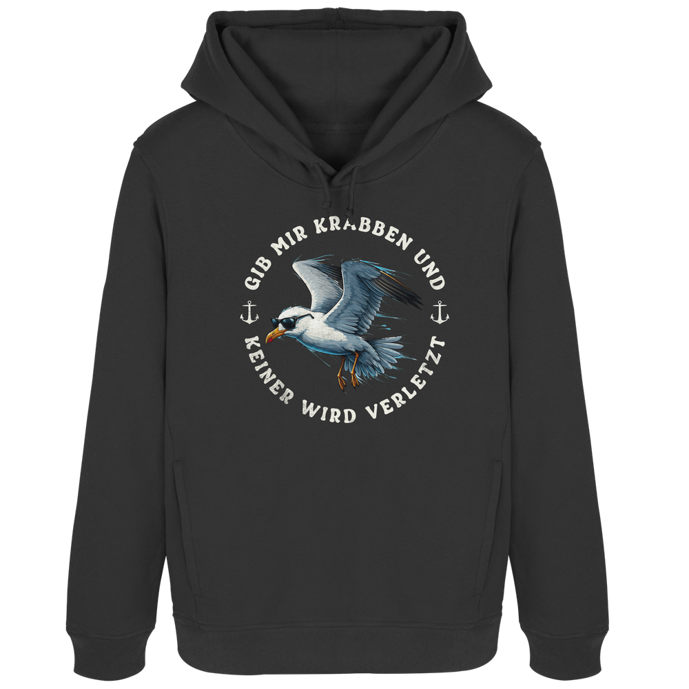 Gib mir Krabben und keiner wird verletzt - Damen Bio Hoodie - Kiebitzdelle