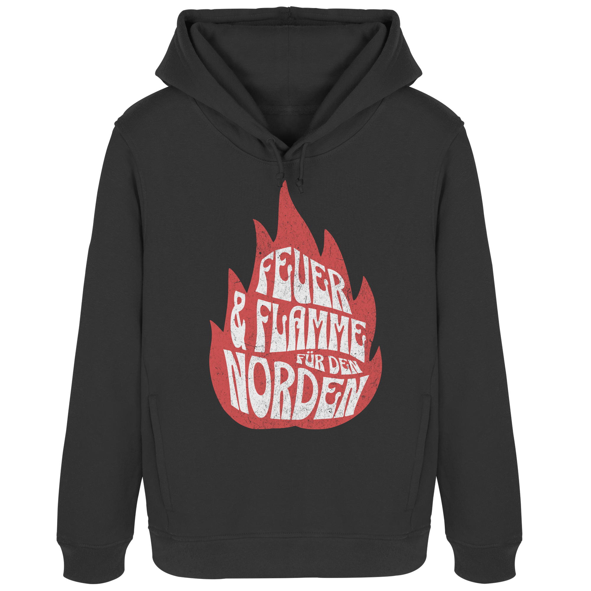 Feuer und Flamme für den Norden - Damen Bio Hoodie - Kiebitzdelle