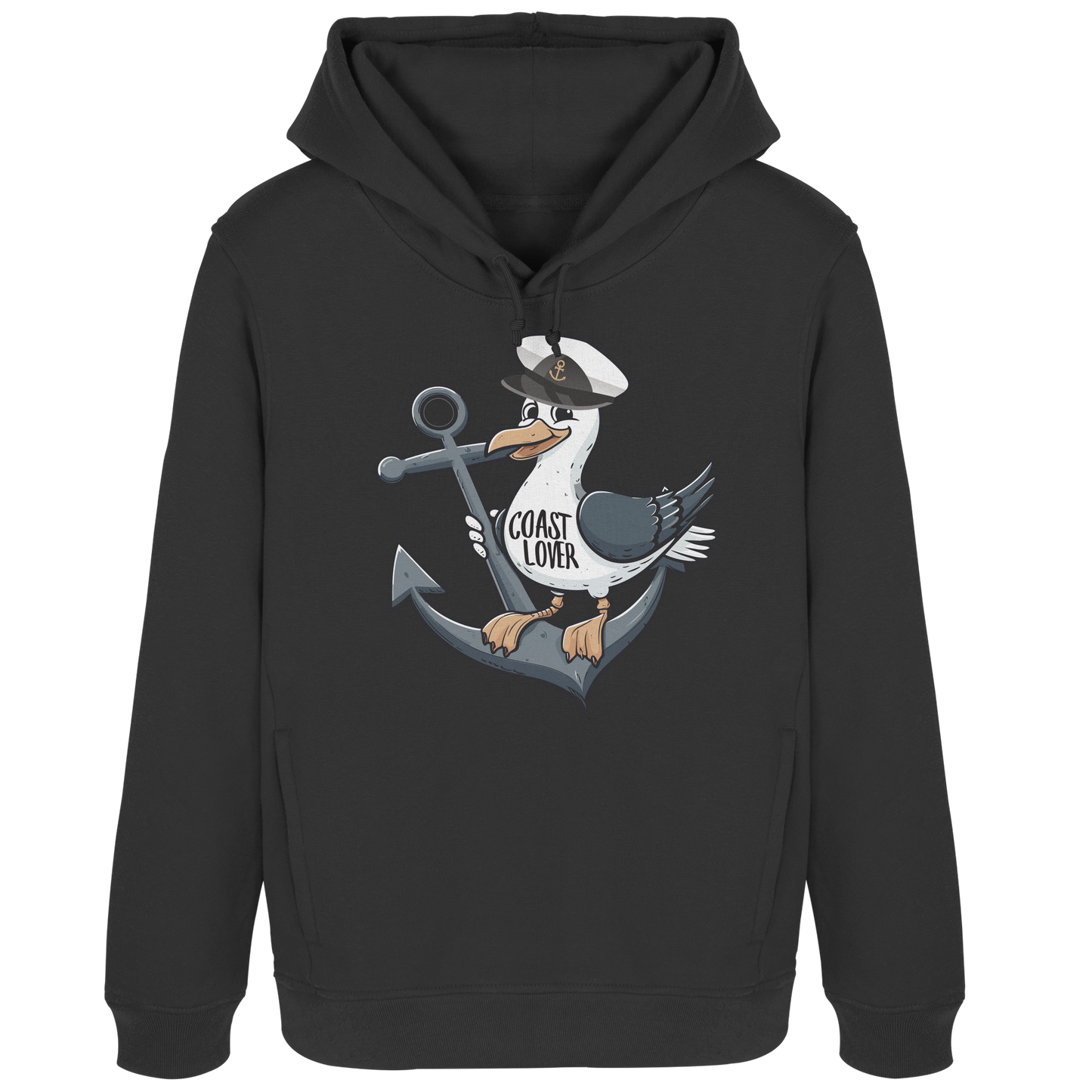 Coast Lover Möwe Kapitän - Damen Bio Hoodie