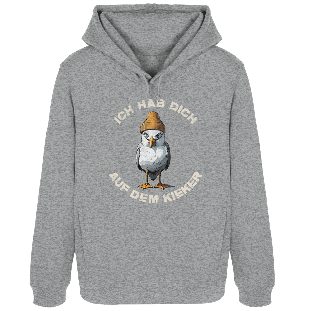 Ich hab Dich auf dem Kieker Möwe Spruch - Damen Bio Hoodie - Kiebitzdelle