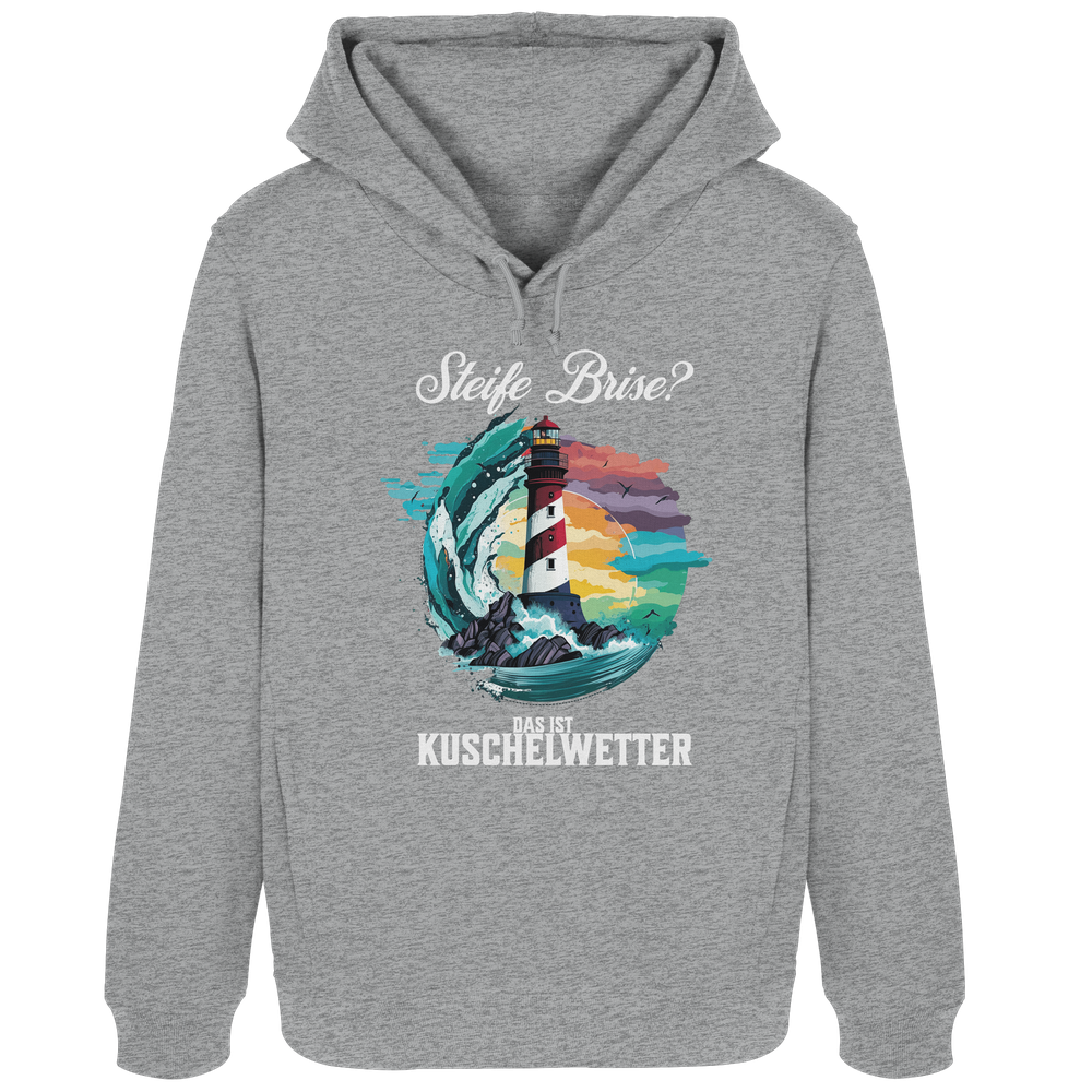 Steife Brise das ist Kuschelwetter Nordsee Spruch - Damen Bio Hoodie - Kiebitzdelle