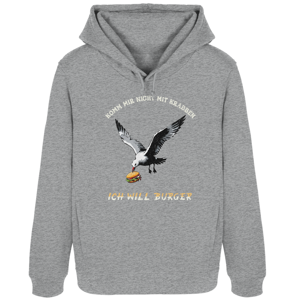 Freche Möwe will Burger statt Krabben - Damen Bio Hoodie - Kiebitzdelle
