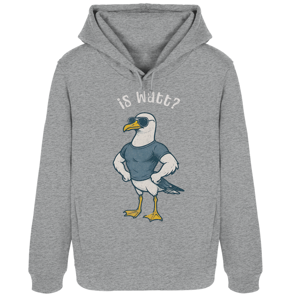 Is Watt Starke Möwe mit lustigem Spruch - Damen Bio Hoodie - Kiebitzdelle