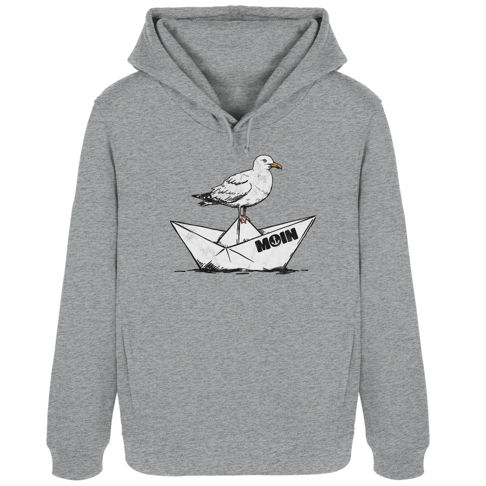 Papierschiff Möwe Moin - Damen Bio Hoodie