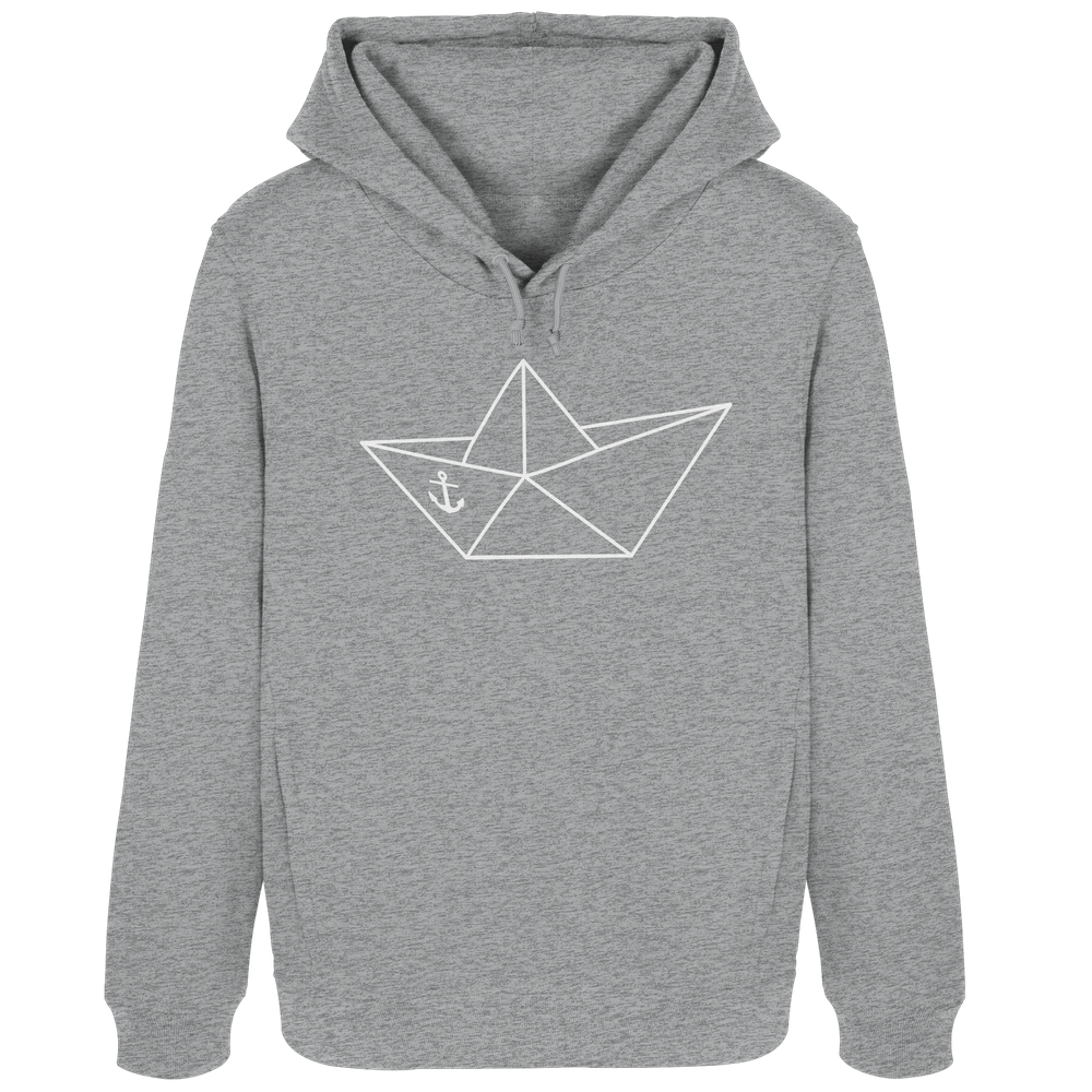 Papierschiff Papierboot Origami - Damen Bio Hoodie