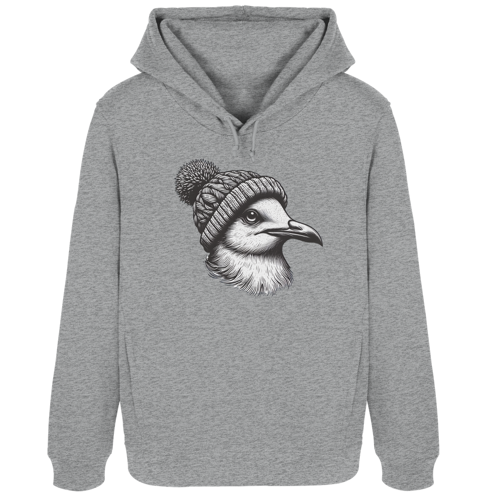Coole Möwe mit Pudelmütze - Damen Bio Hoodie