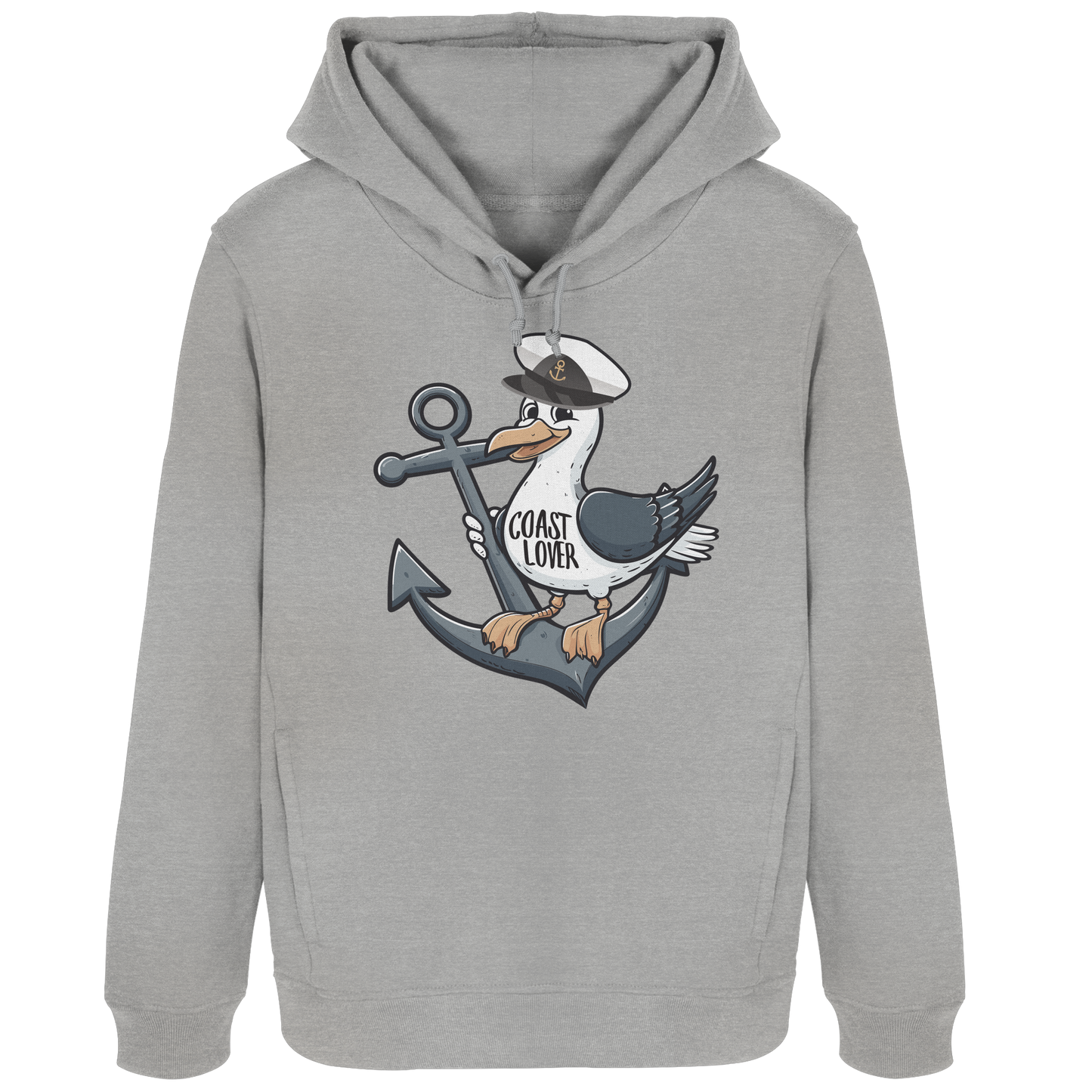 Coast Lover Möwe Kapitän - Damen Bio Hoodie