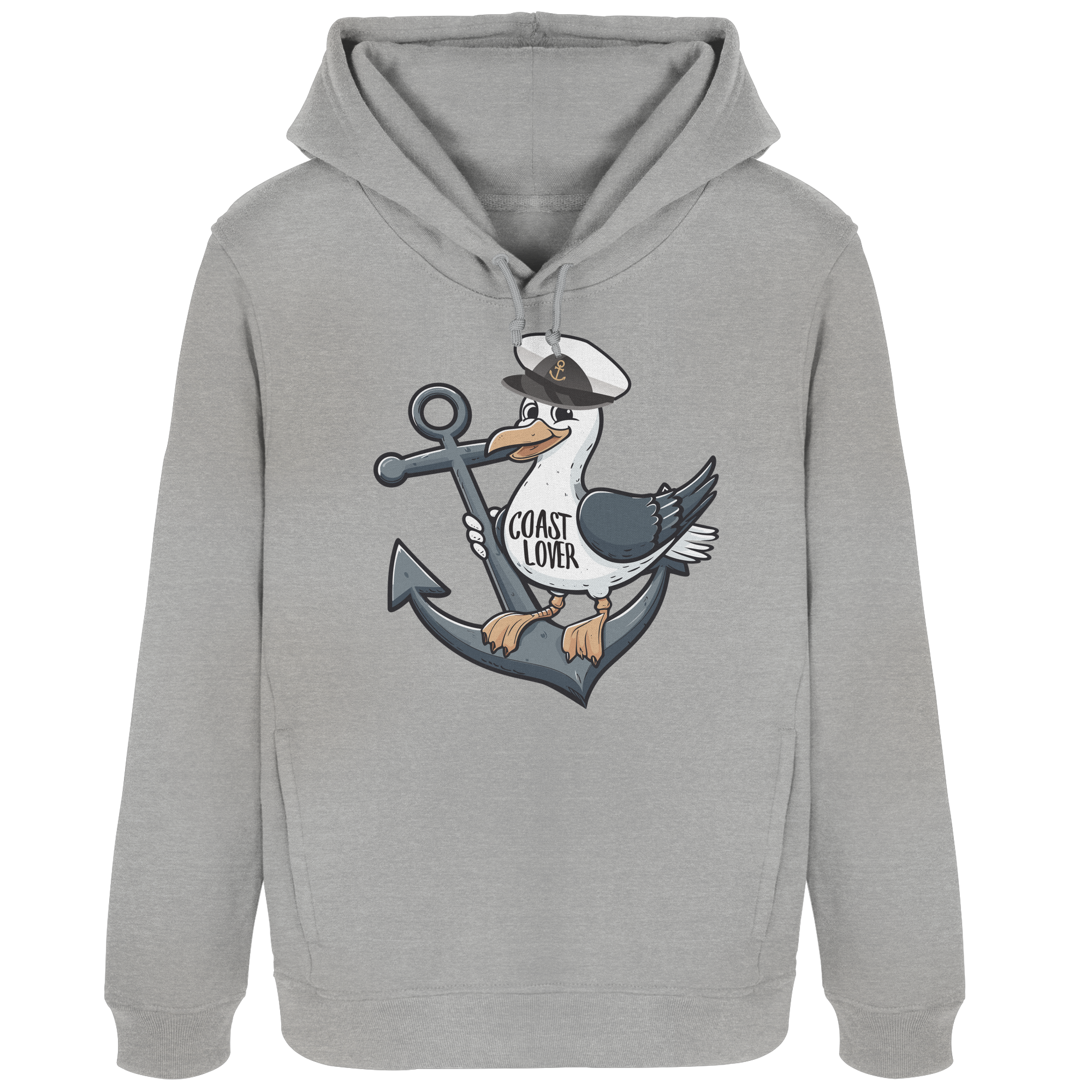 Coast Lover Möwe Kapitän - Damen Bio Hoodie - Kiebitzdelle