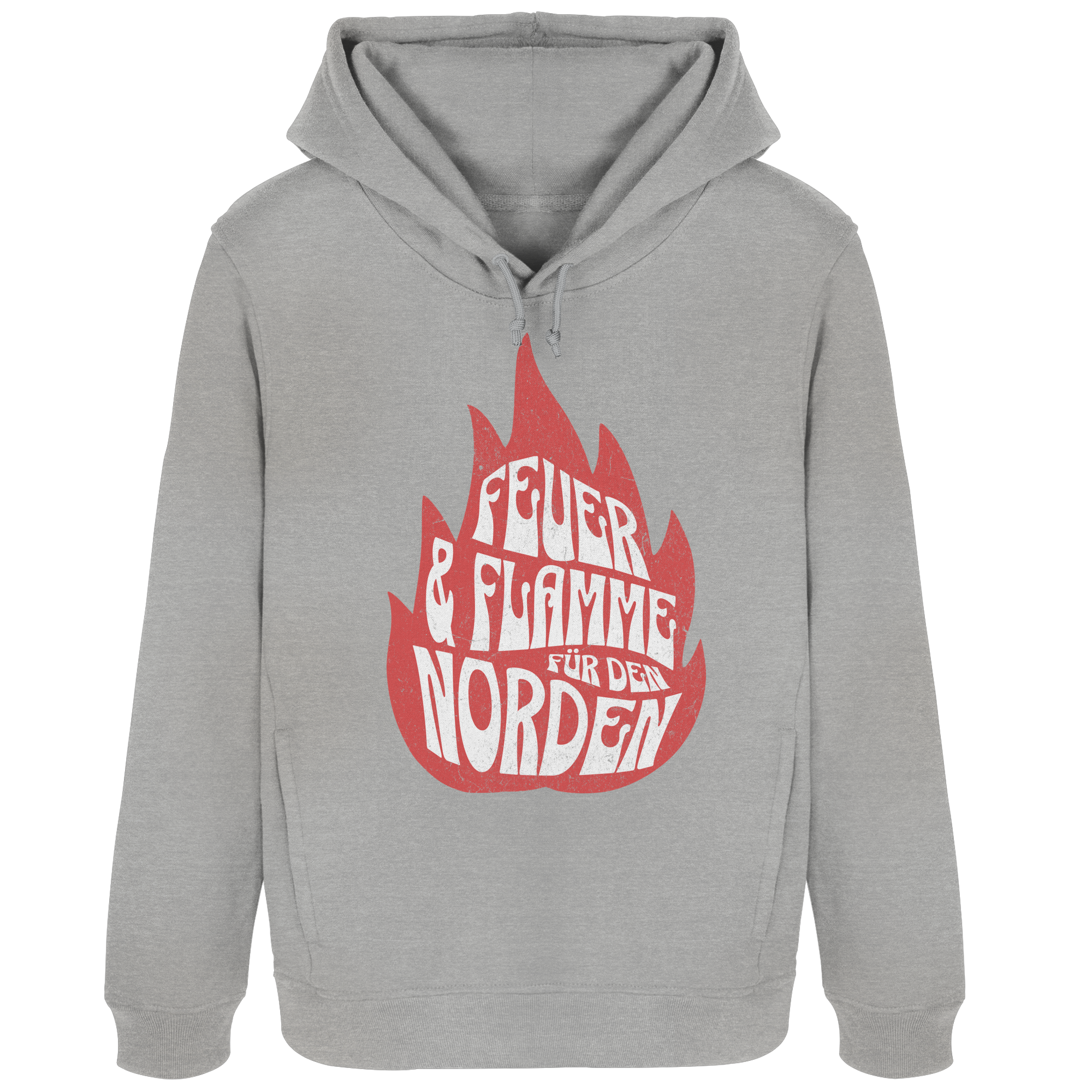 Feuer und Flamme für den Norden - Damen Bio Hoodie - Kiebitzdelle