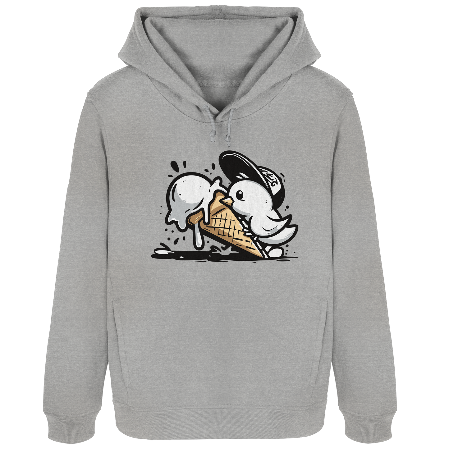 Möwe Küken mit Eis Street Art - Damen Bio Hoodie