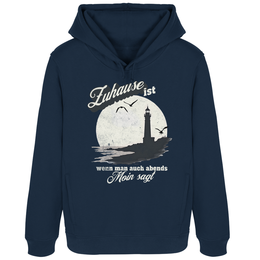 Moin Spruch Zuhause - Damen Bio Hoodie - Kiebitzdelle
