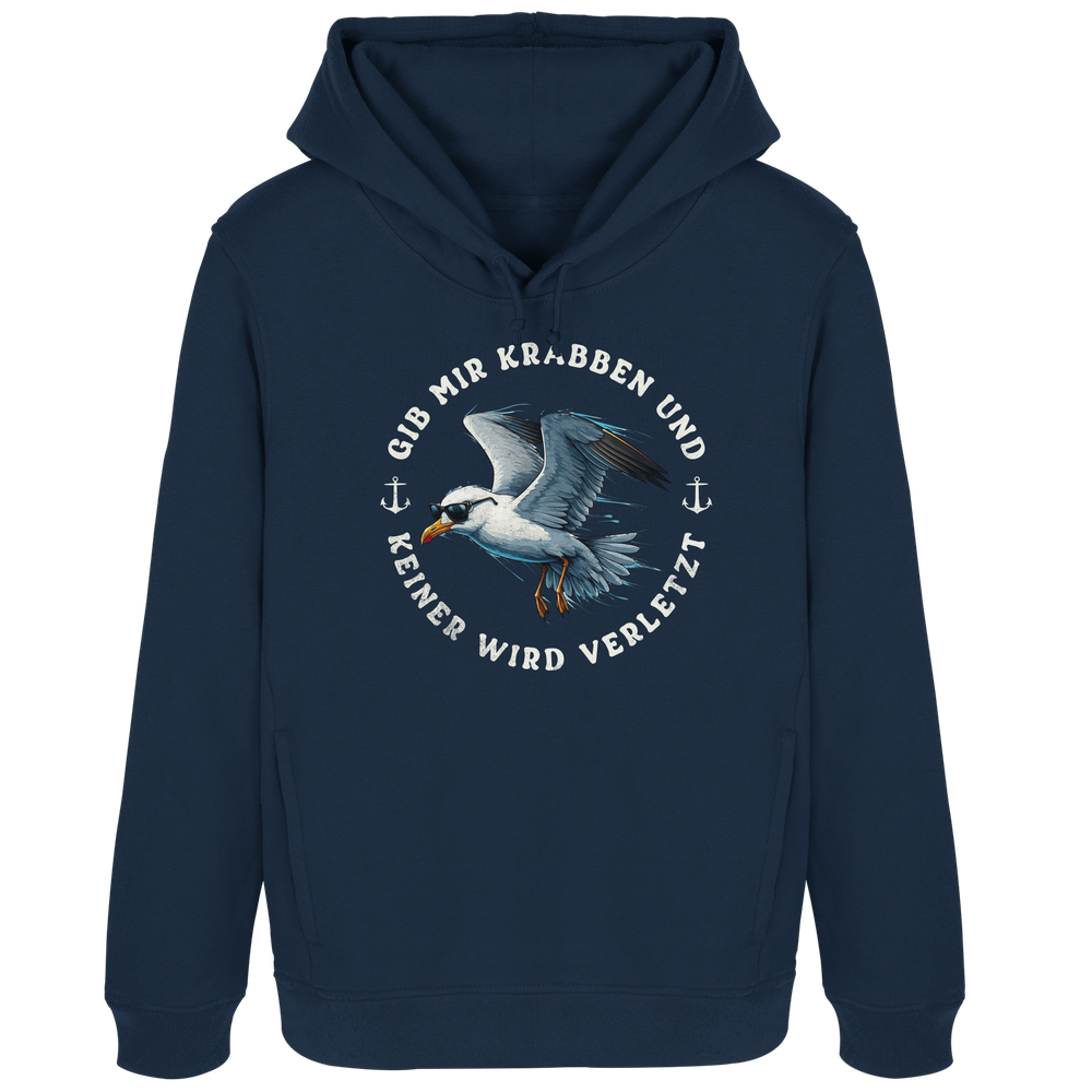 Gib mir Krabben und keiner wird verletzt - Damen Bio Hoodie - Kiebitzdelle