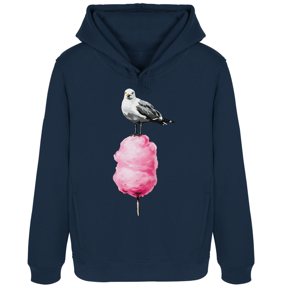 Möwe auf Zuckerwatte - Damen Bio Hoodie - Kiebitzdelle