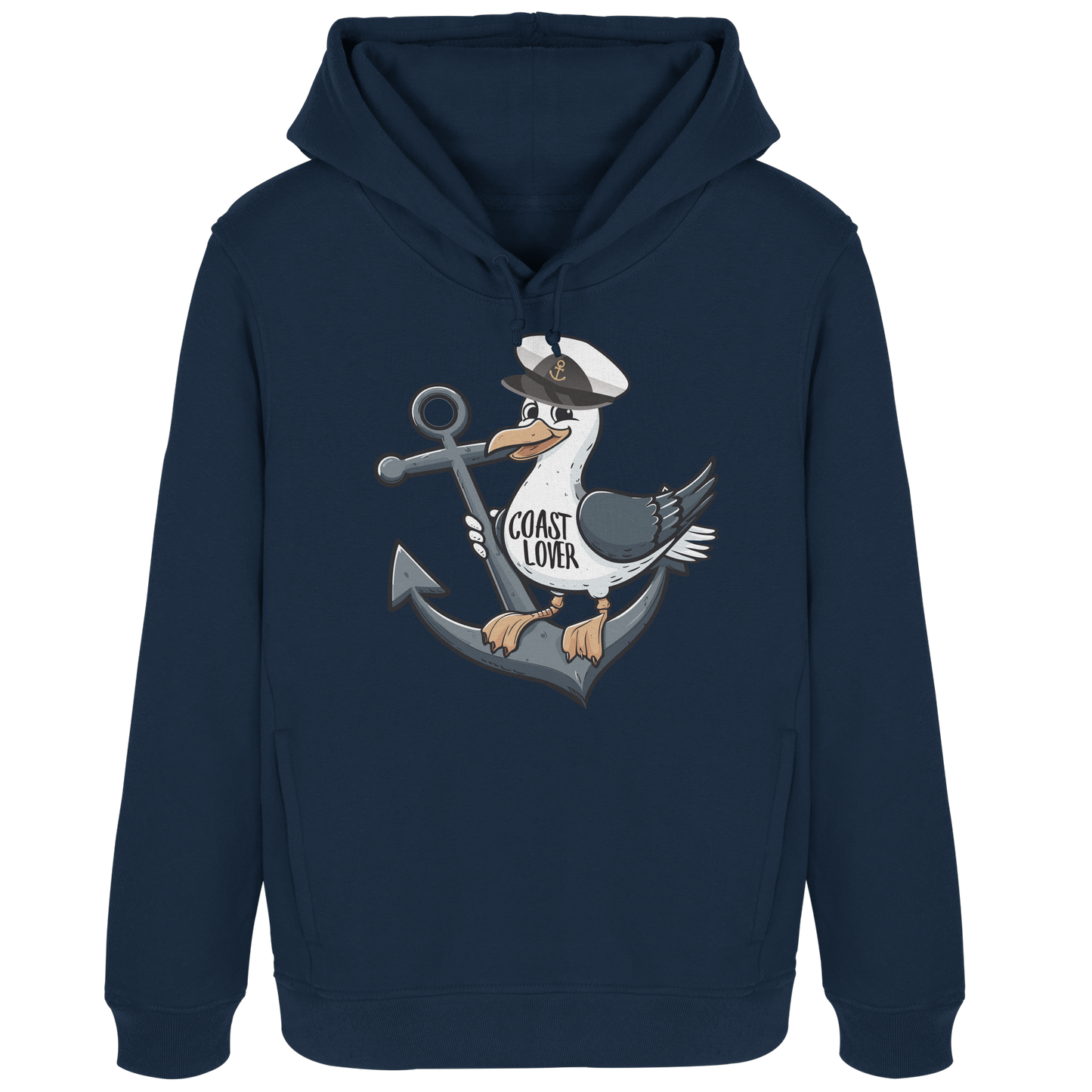 Coast Lover Möwe Kapitän - Damen Bio Hoodie