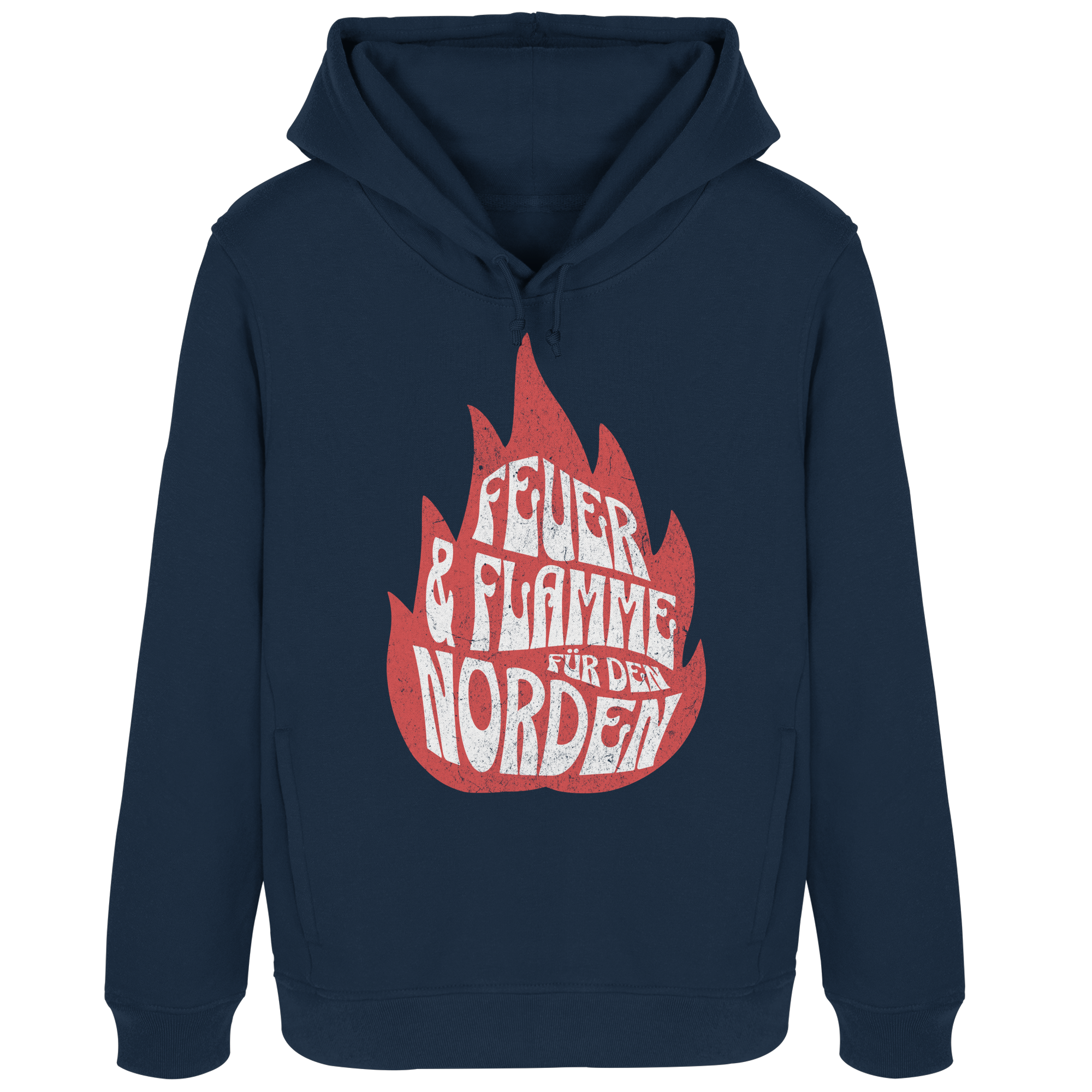 Feuer und Flamme für den Norden - Damen Bio Hoodie - Kiebitzdelle