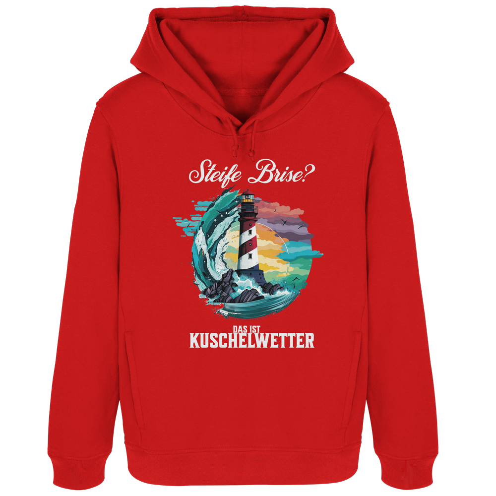 Steife Brise das ist Kuschelwetter Nordsee Spruch - Damen Bio Hoodie - Kiebitzdelle