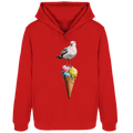 Eisdieb Freche Möwe mit Eiscreme - Damen Bio Hoodie - Kiebitzdelle