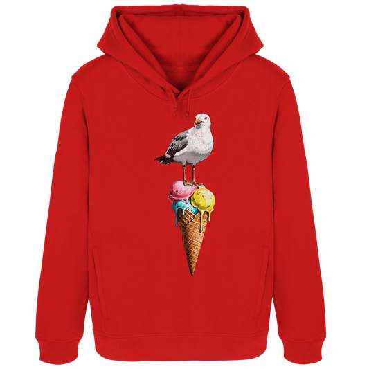 Eisdieb Freche Möwe mit Eiscreme - Damen Bio Hoodie