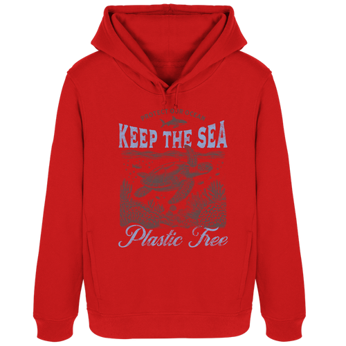 Keep the Sea Plastic Free Umweltschutz Spruch - Damen Bio Hoodie - Kiebitzdelle
