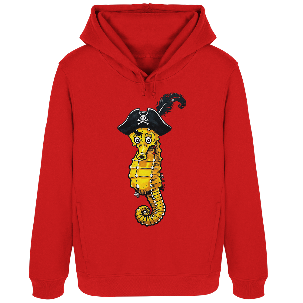 Seepferdchen Seeräuber Pirat - Damen Bio Hoodie - Kiebitzdelle
