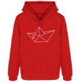 Papierschiff Papierboot Origami - Damen Bio Hoodie - Kiebitzdelle