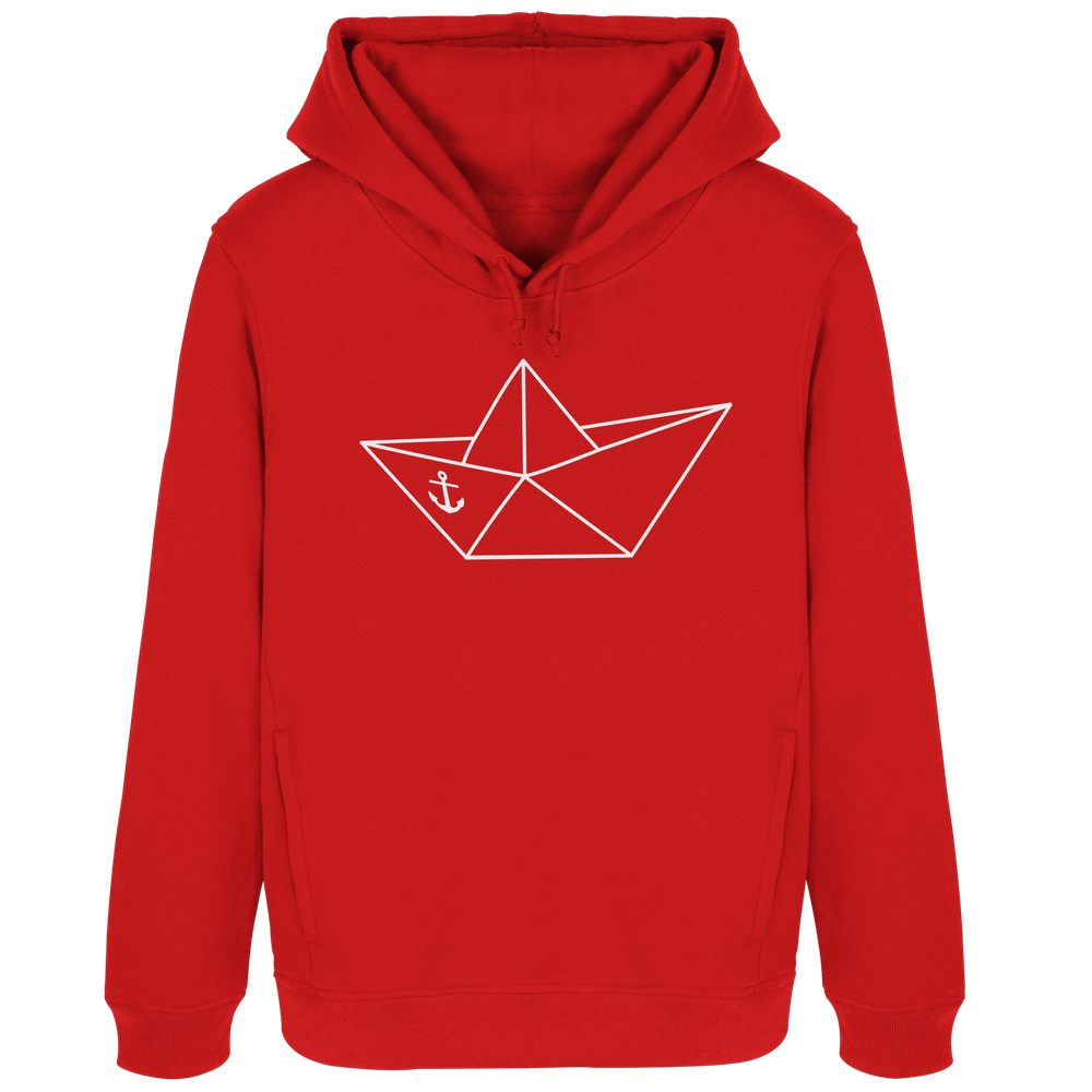 Papierschiff Papierboot Origami - Damen Bio Hoodie - Kiebitzdelle