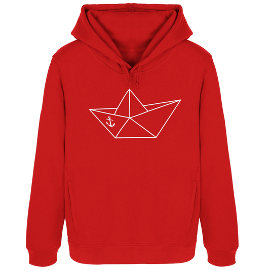 Papierschiff Papierboot Origami - Damen Bio Hoodie