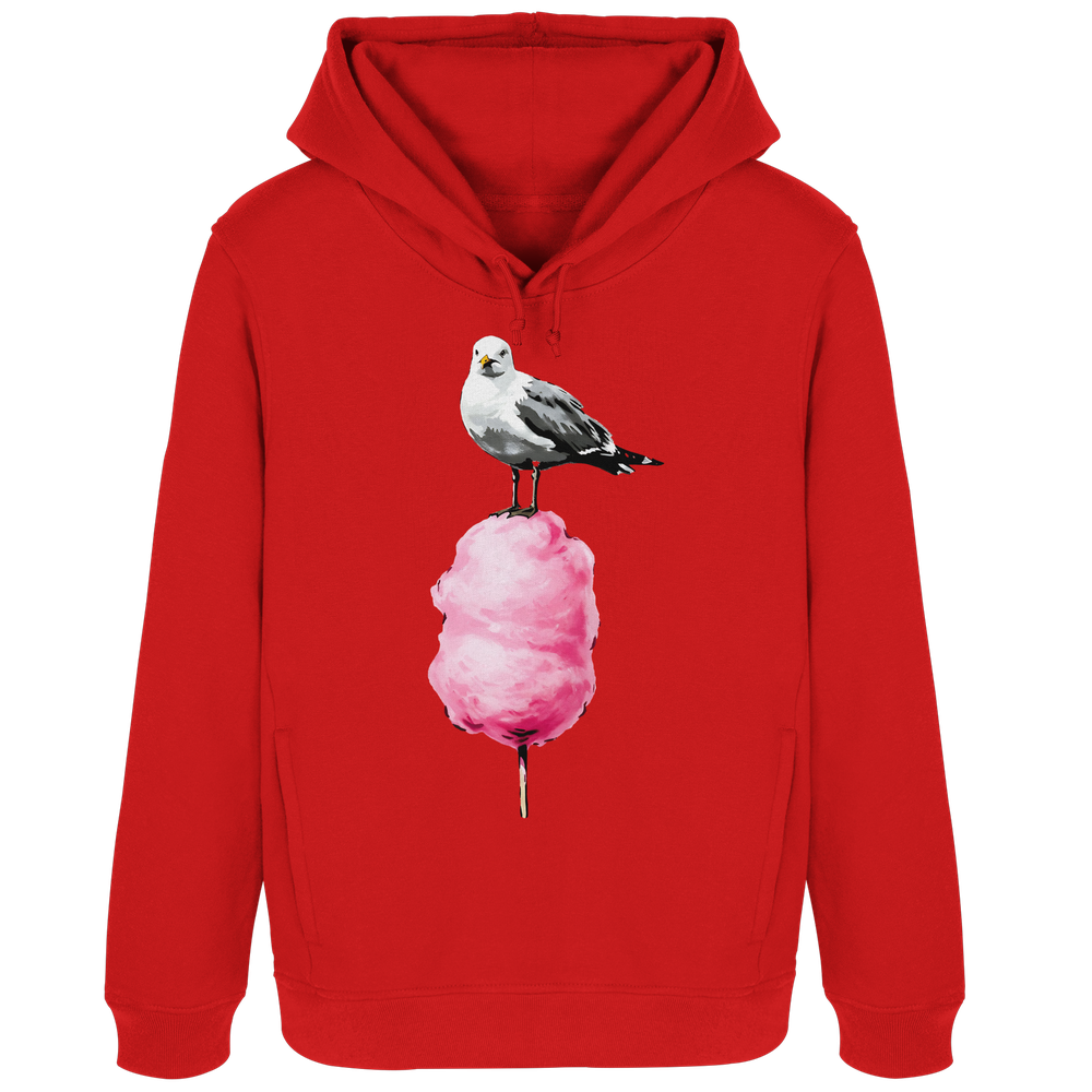 Möwe auf Zuckerwatte - Damen Bio Hoodie - Kiebitzdelle