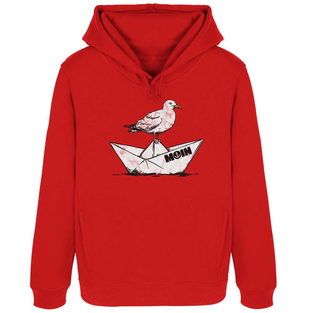 Papierschiff Möwe Moin - Damen Bio Hoodie