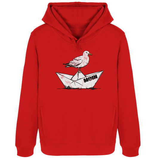 Papierschiff Möwe Moin - Damen Bio Hoodie
