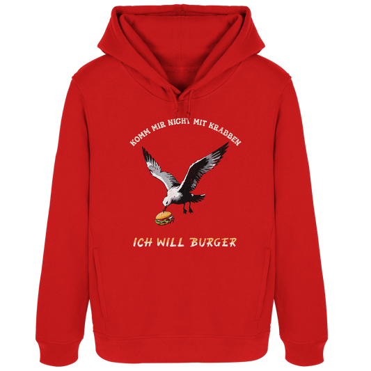 Freche Möwe will Burger statt Krabben - Damen Bio Hoodie