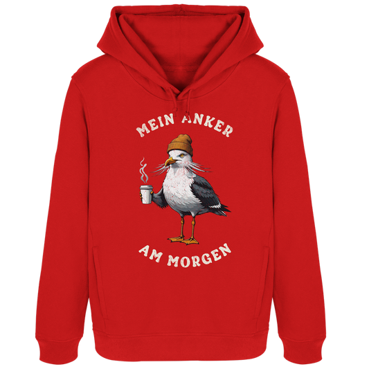 Mein Anker am Morgen Kaffee Möwe - Damen Bio Hoodie