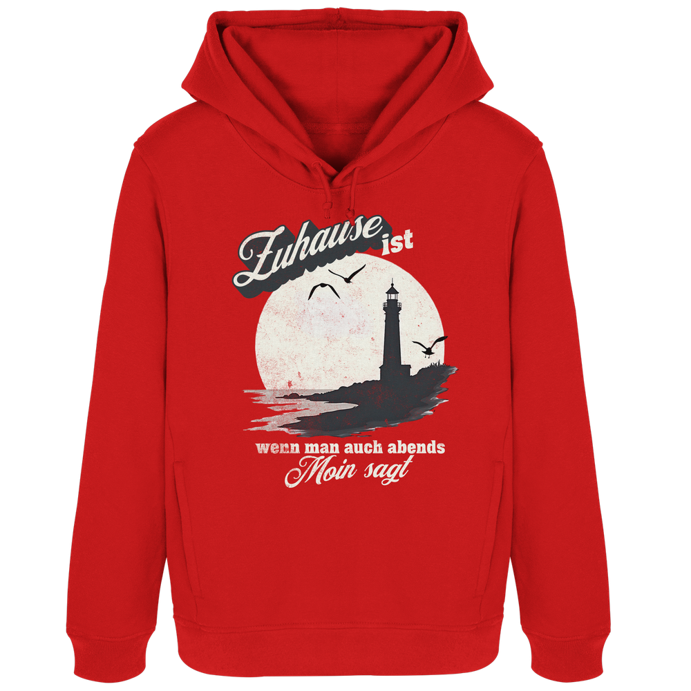 Moin Spruch Zuhause - Damen Bio Hoodie - Kiebitzdelle