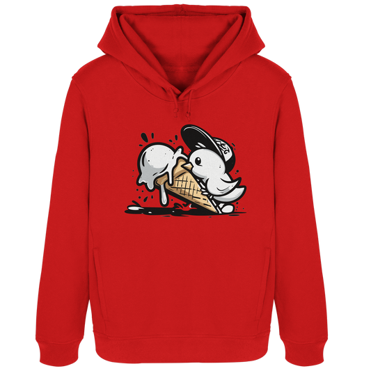 Möwe Küken mit Eis Street Art - Damen Bio Hoodie