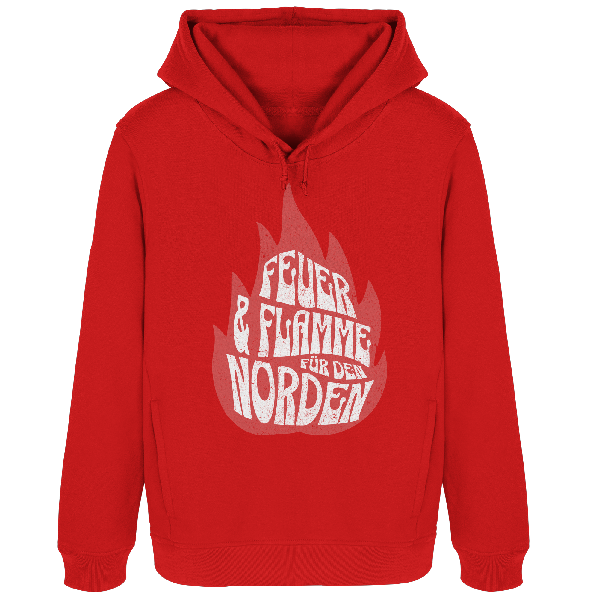 Feuer und Flamme für den Norden - Damen Bio Hoodie - Kiebitzdelle