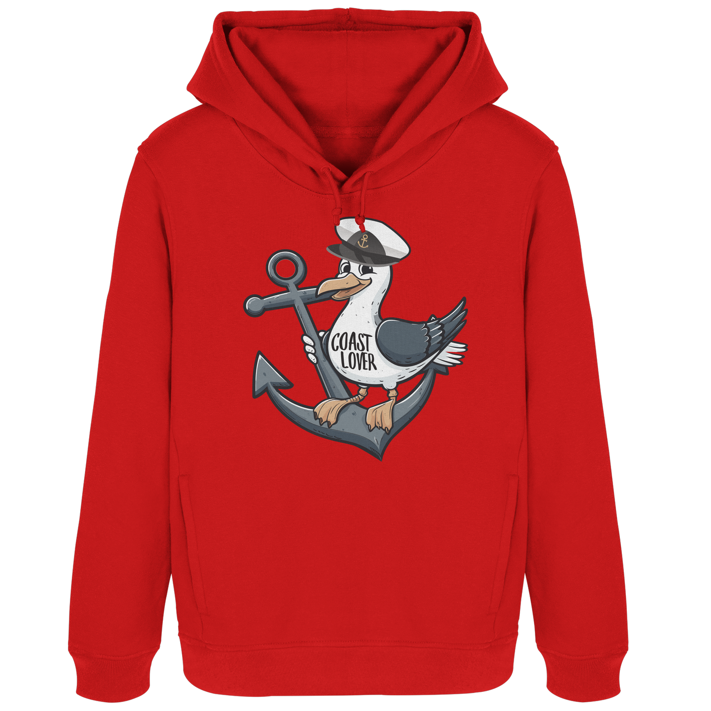 Coast Lover Möwe Kapitän - Damen Bio Hoodie