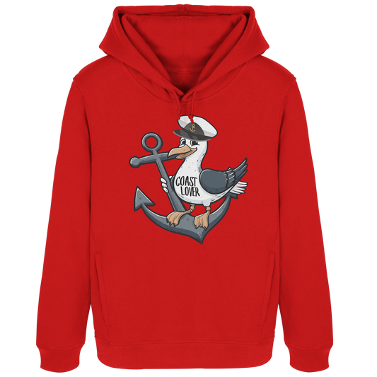 Coast Lover Möwe Kapitän - Damen Bio Hoodie