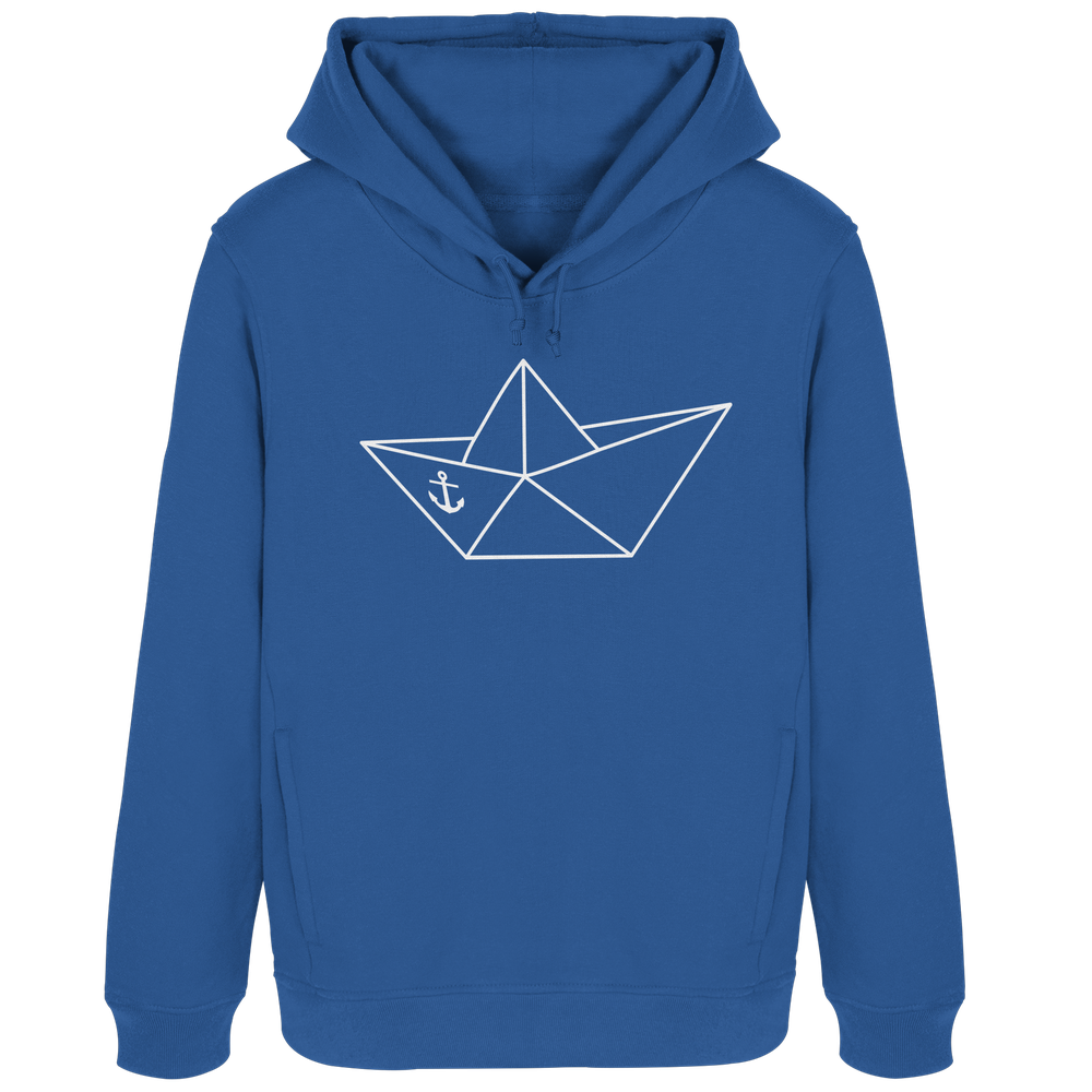 Papierschiff Papierboot Origami - Damen Bio Hoodie