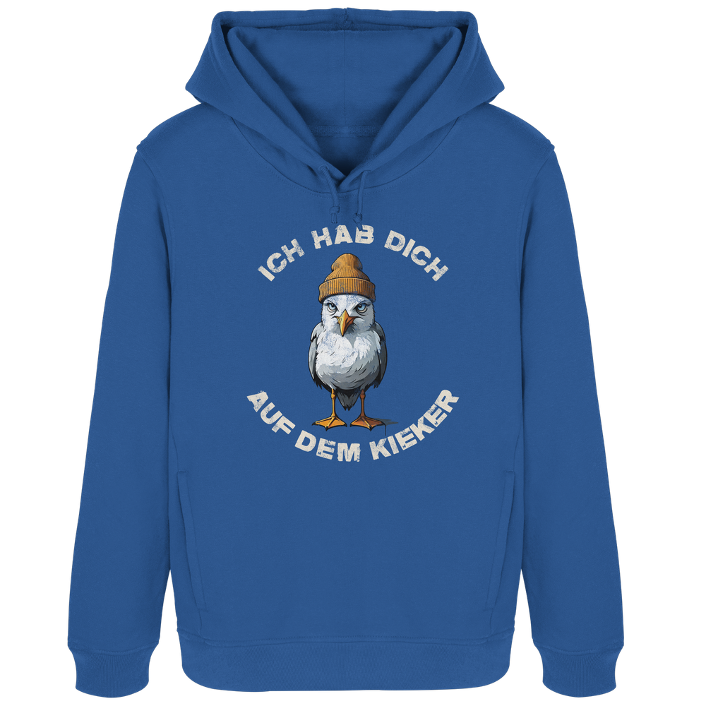 Ich hab Dich auf dem Kieker Möwe Spruch - Damen Bio Hoodie - Kiebitzdelle