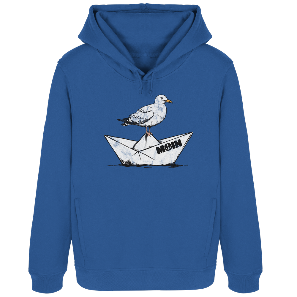 Papierschiff Möwe Moin - Damen Bio Hoodie