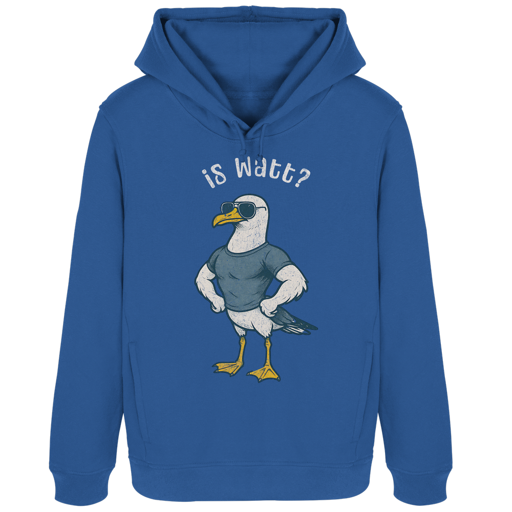 Is Watt Starke Möwe mit lustigem Spruch - Damen Bio Hoodie - Kiebitzdelle