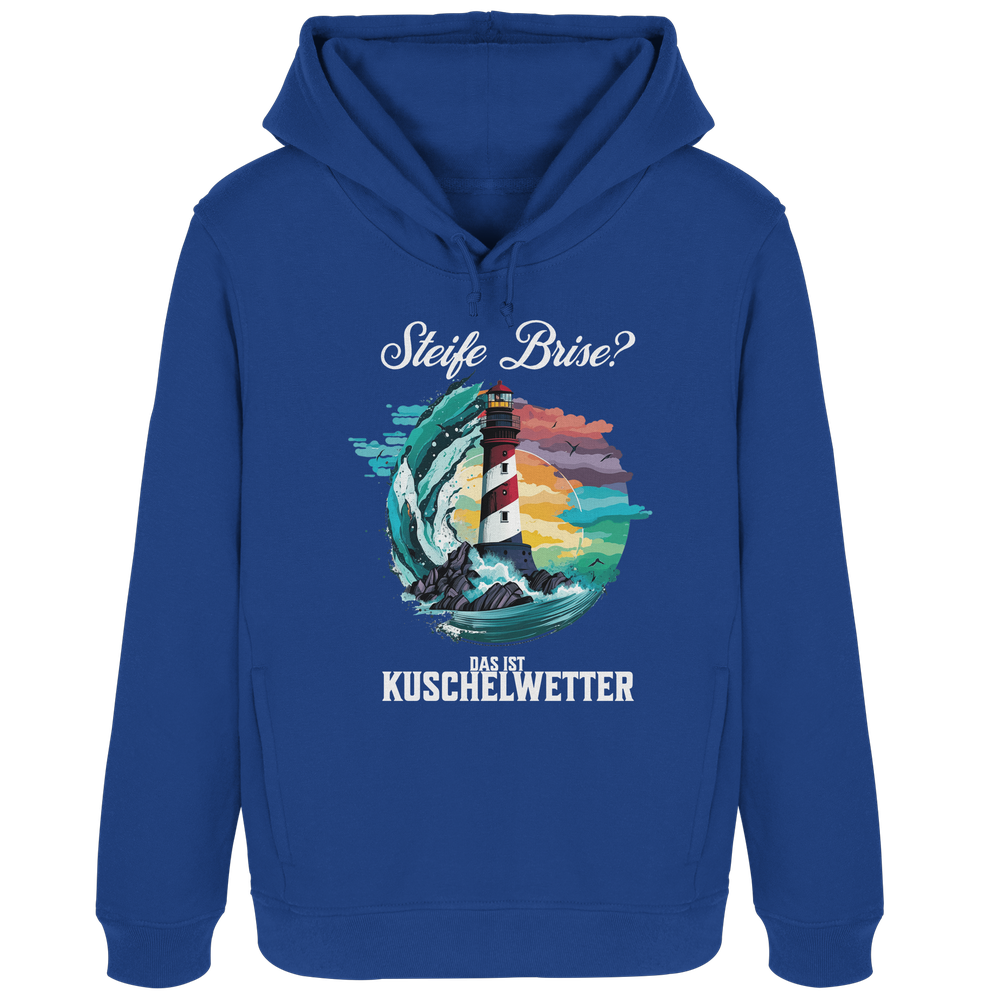 Steife Brise das ist Kuschelwetter Nordsee Spruch - Damen Bio Hoodie - Kiebitzdelle