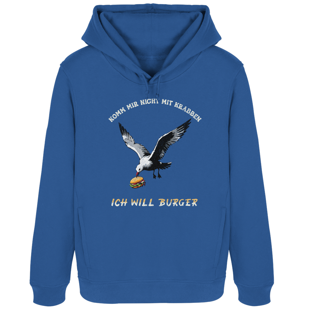 Freche Möwe will Burger statt Krabben - Damen Bio Hoodie - Kiebitzdelle