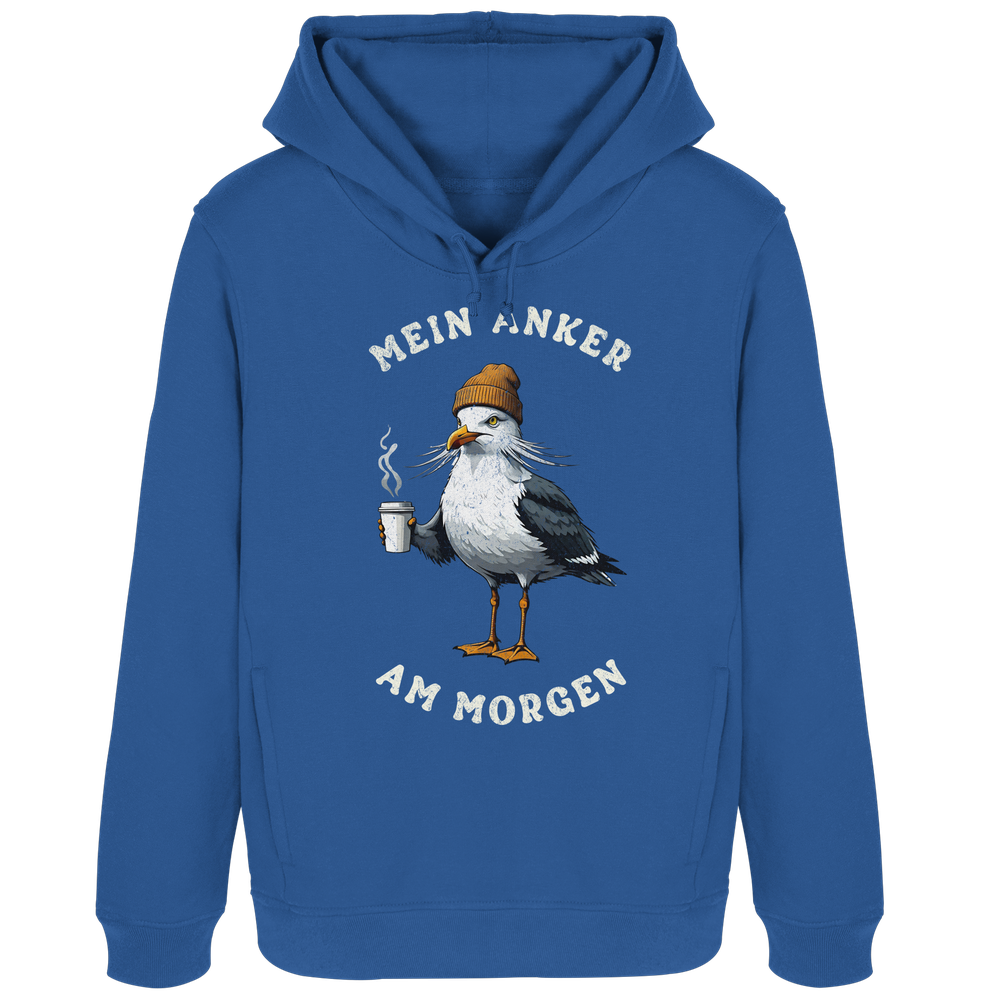 Mein Anker am Morgen Kaffee Möwe - Damen Bio Hoodie - Kiebitzdelle
