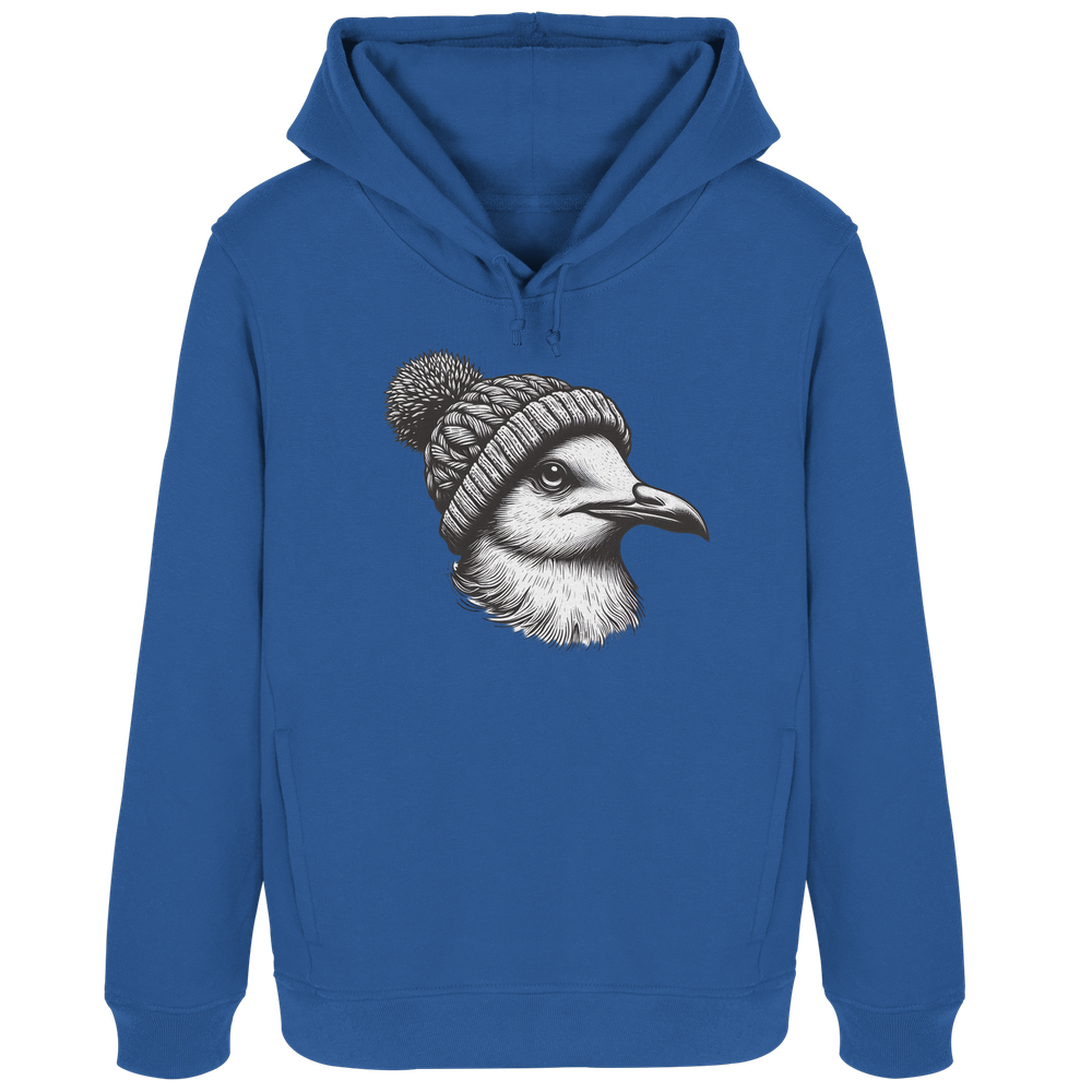 Coole Möwe mit Pudelmütze - Damen Bio Hoodie - Kiebitzdelle