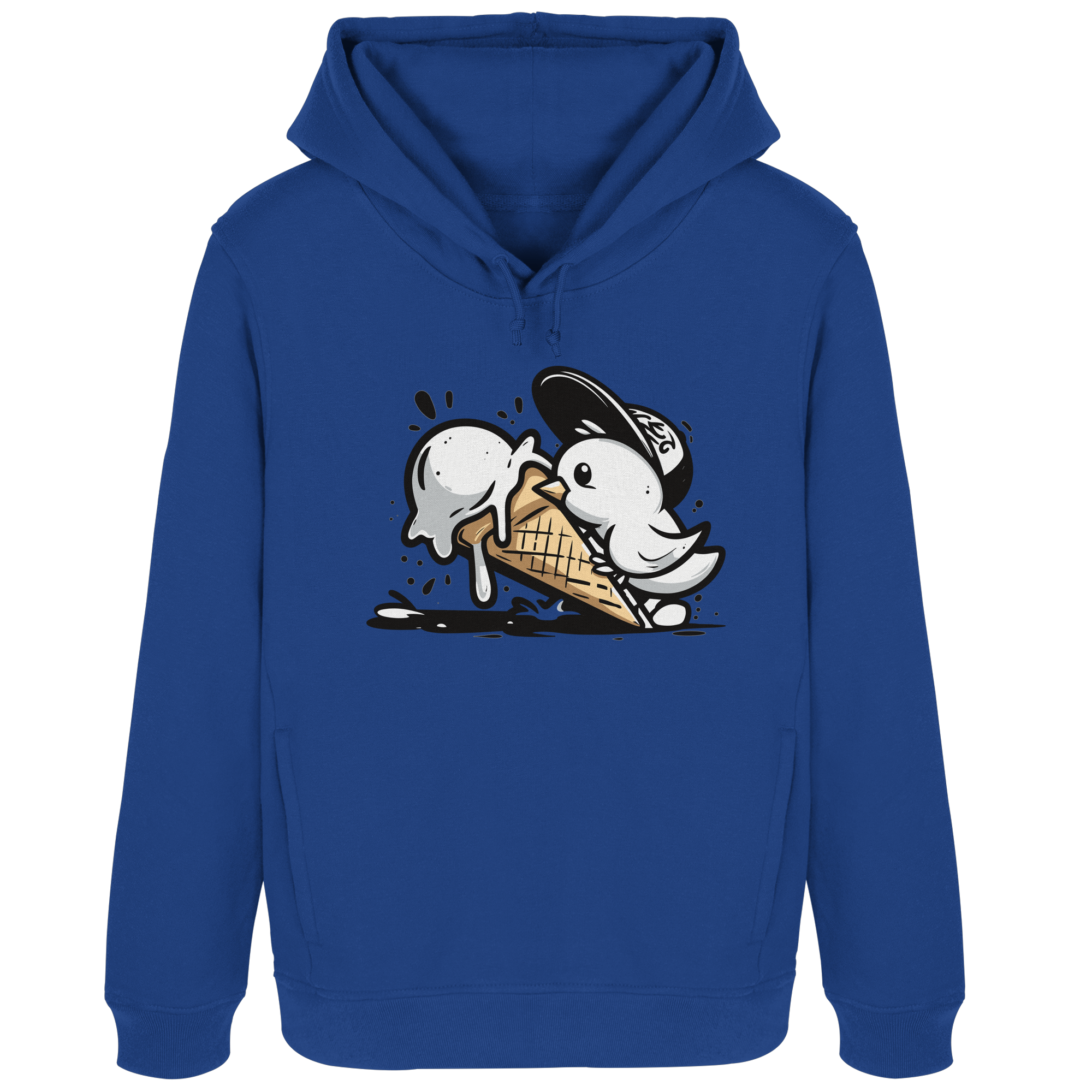 Möwe Küken mit Eis Street Art - Damen Bio Hoodie - Kiebitzdelle