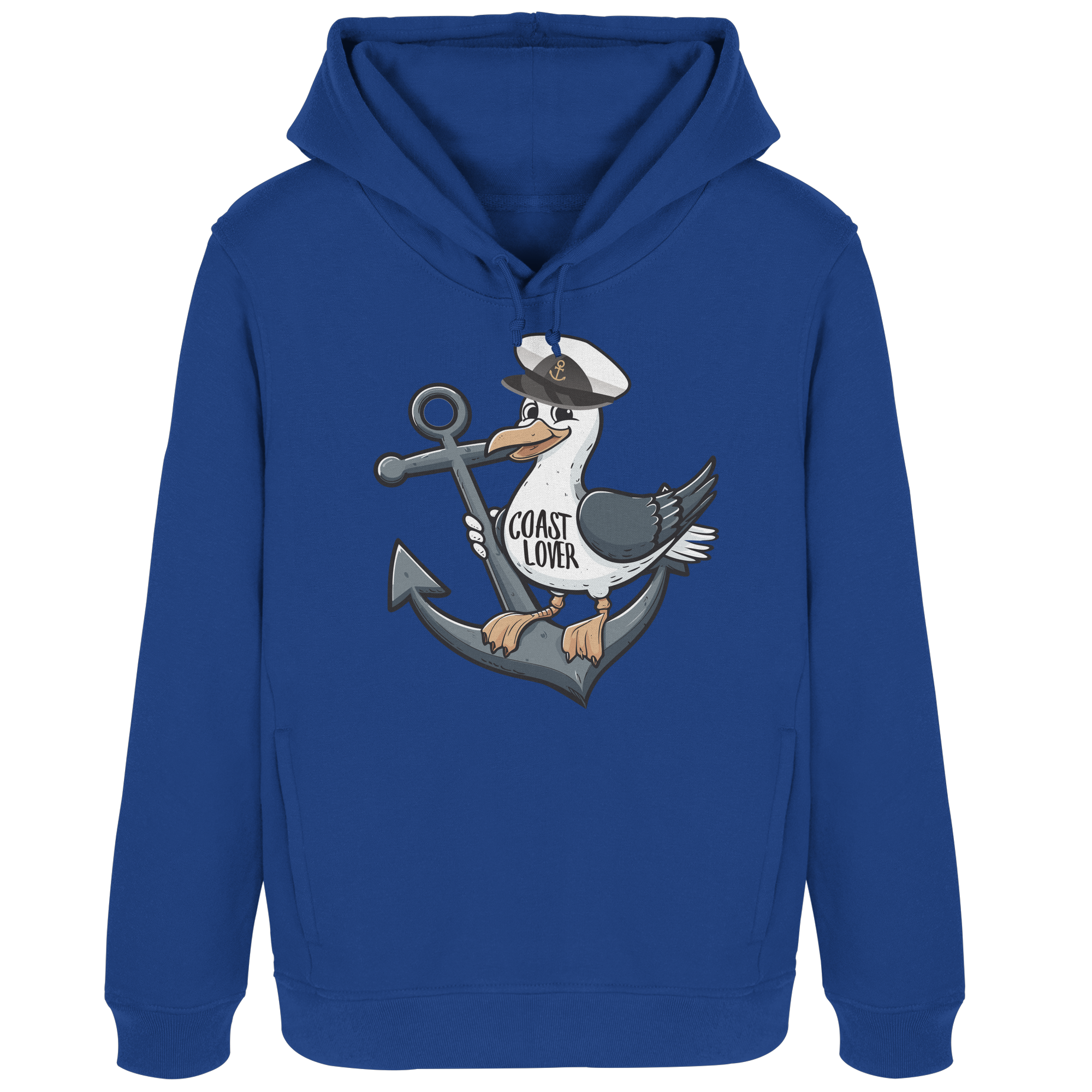 Coast Lover Möwe Kapitän - Damen Bio Hoodie - Kiebitzdelle